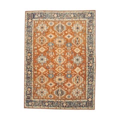 Oushak Rug Oriental Hand Knotted Turkish Antique Look Oushak 9'11" x 13'2" #1563