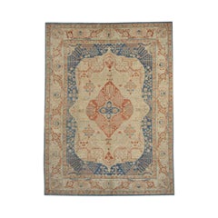 Oushak Rug Oriental Hand Knotted Turkish Antique Look Oushak 9'10" x 13'8" #15