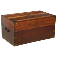 19th Century Portuguese Specimen Wood Travelling Chest