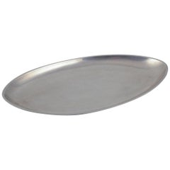 Just Andersen, early Art Deco tray in pewter. Oval shape. Ca 1930