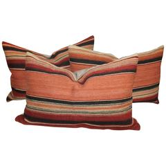 Amazing Striped Indian Weaving Bolster Pillows