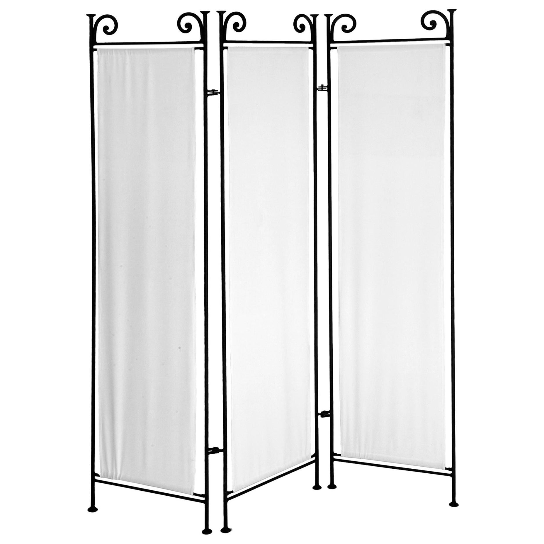Three Paneled Wrought Iron Screen Indoor/Outdoor For Sale
