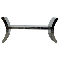 Ramses Bench by Ron Seff in Polished Stainless Steel