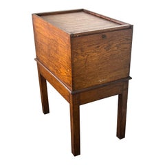 Mid-20th C. Wood File Cabinet on Custom Wood Base