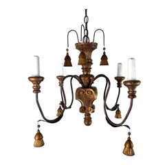 Petite Italian Four Light Chandelier w/ Tassels