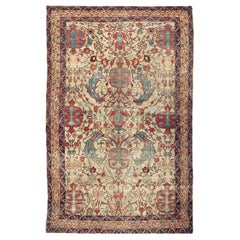 Antique Persian Kerman Shabby Chic 19th Century Rug 4' x 6'7"