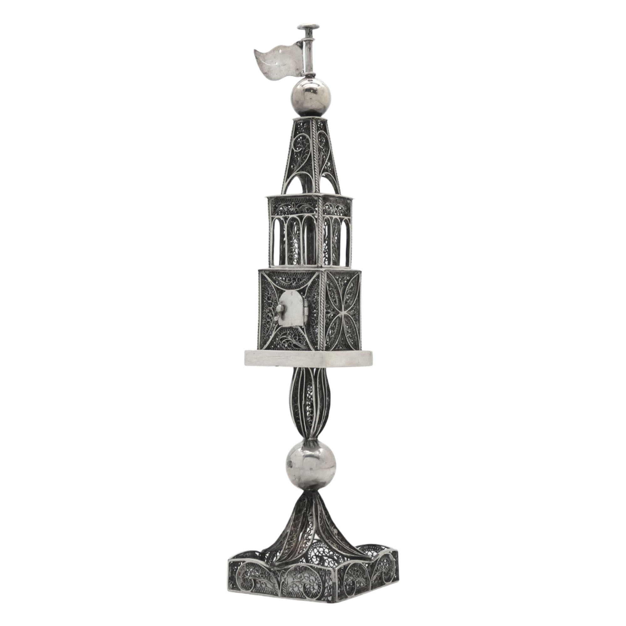 Torre de especias de plata y filigrana, Austria 1880
