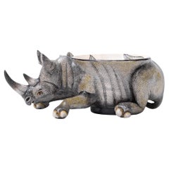 Ceramic  Rhino Peanut Bowl , hand made in South Africa