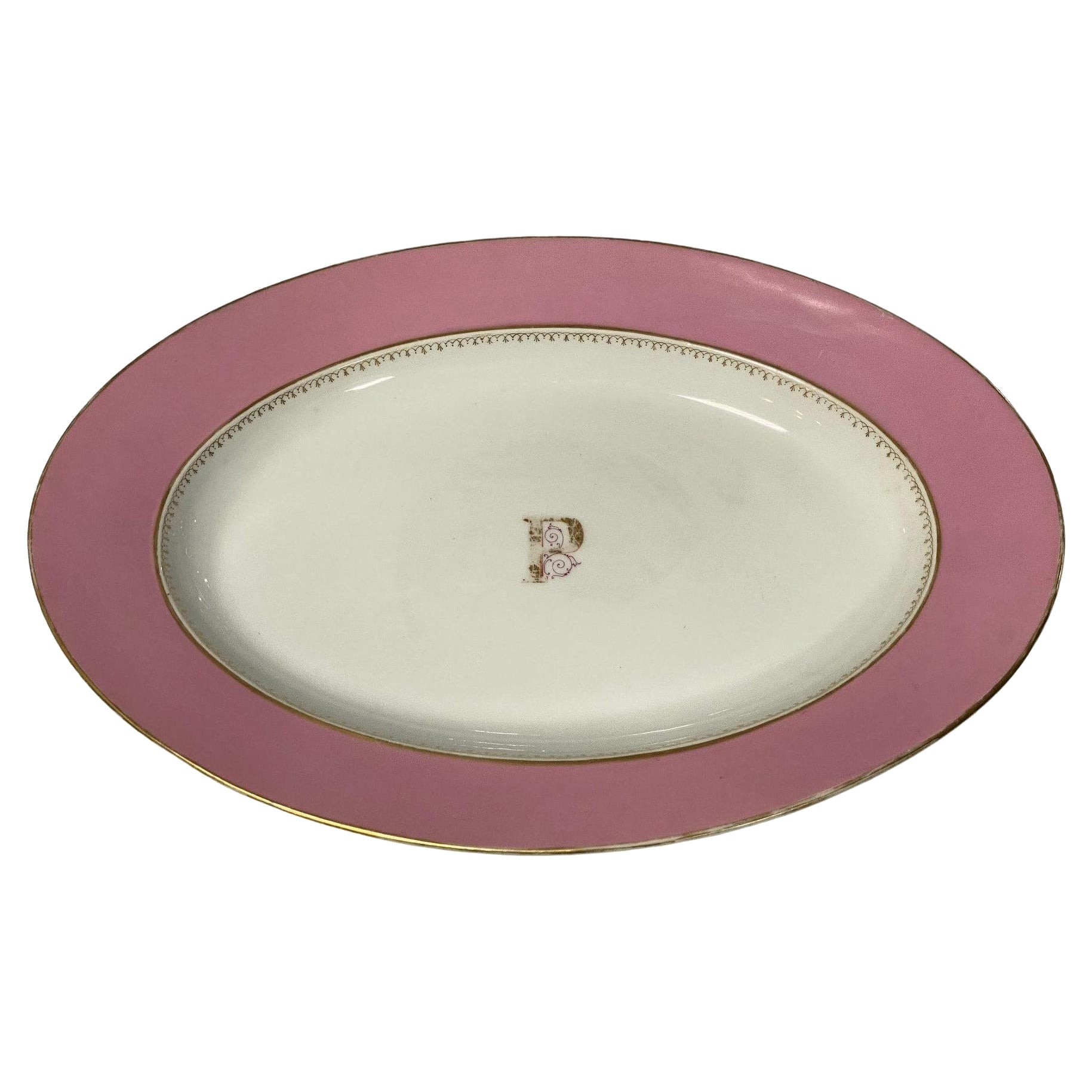 French Sèvres Signed Marked Early 19th Century Porcelain Plate Platter Charger