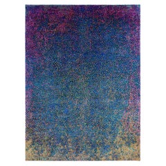 Multicolor Contemporary Silk Wool Abstract Area Rug Rishikesh by Joseph Carini