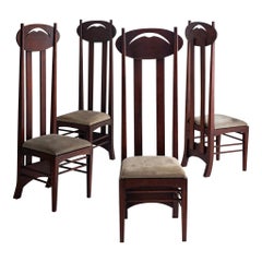‘Argyle' Chairs in the Style of Charles Rennie Mackintosh, a Set of 4