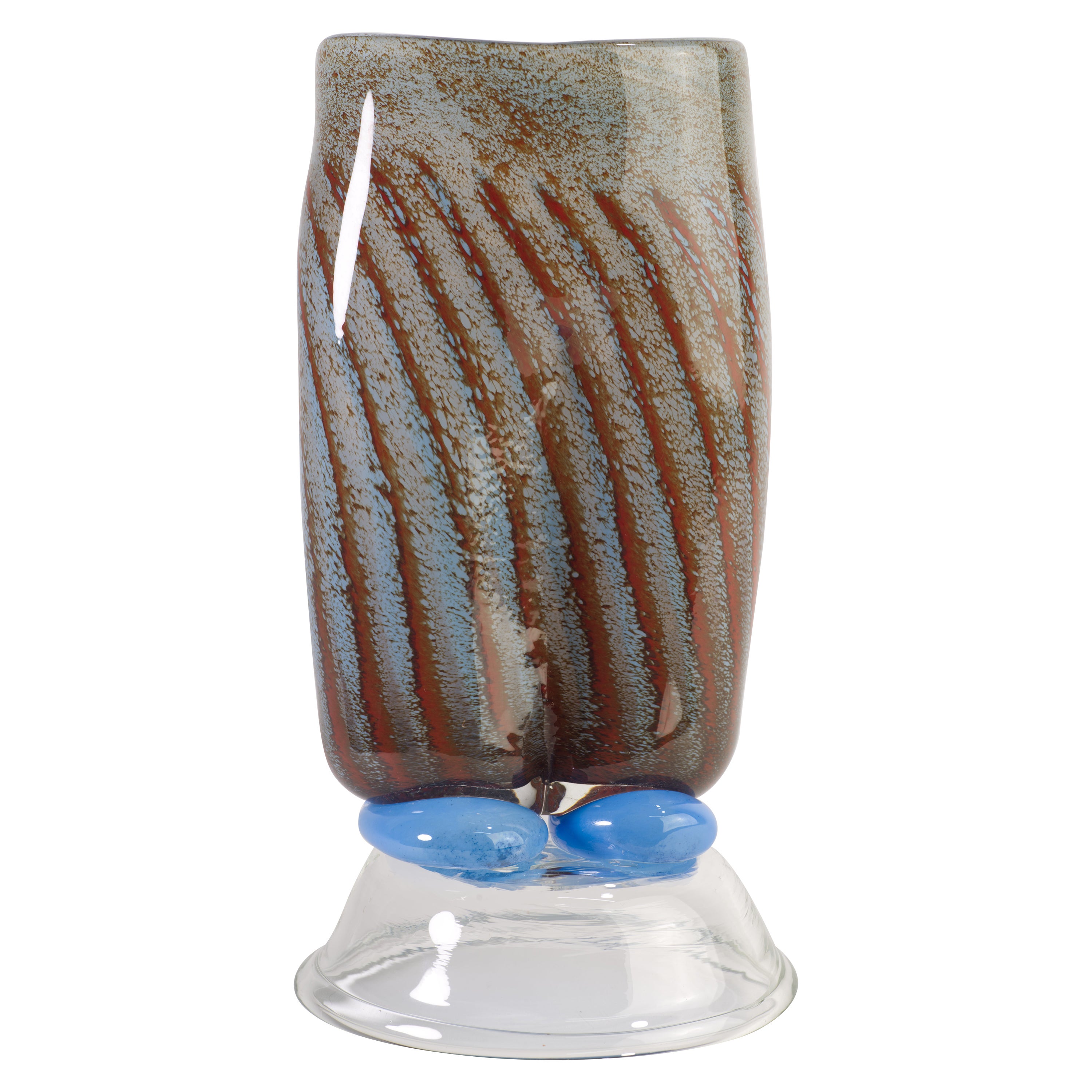 Unusual Postmodern Figurative "Pants" Vase, Hand Blown Art Glass