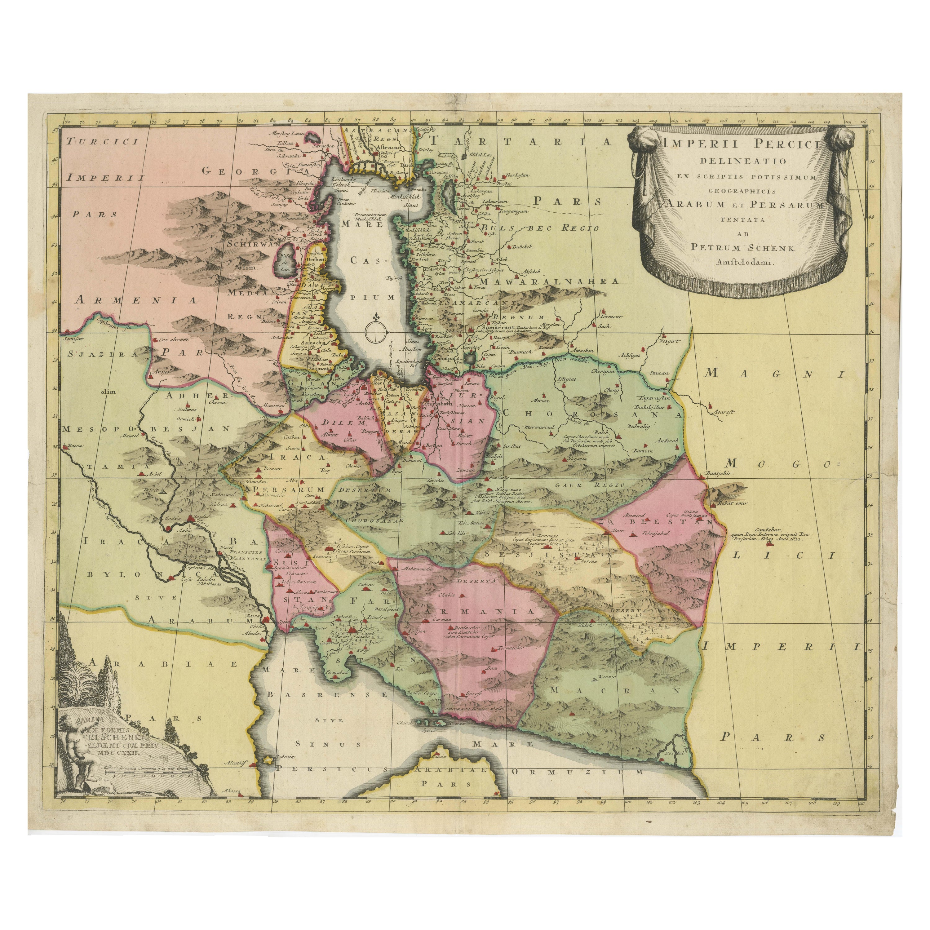Imperii Persici Delineatio: Ein Kartographisches Meisterwerk von Persien aus dem Jahr 1722 von Schenk