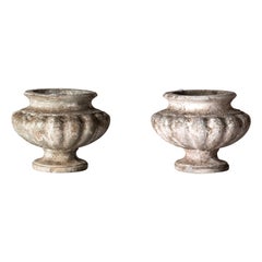 Coppia di fioriere in pietra del XIX secolo