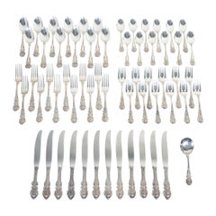 WALLACE Sterling Great Baroque 925 sterling silver tableware. 61 pcs.
