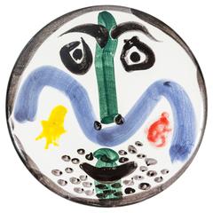 Fantastic 'Visage No. 130' Madoura Ceramic Plate, by Pablo Picasso