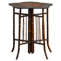 Bamboo and wood table attributed to Perret & Vibert, France late 19th century