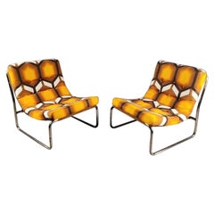 Pair Of Sling Lounge Chairs By Peter Hoyte Mid Century Vintage Retro MCM