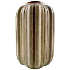 Antique Upsala-Ekeby Pottery Vase in Art Deco Style