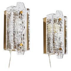 Örsjö, Wall Light, Brass, Glass, Sweden, 1970s