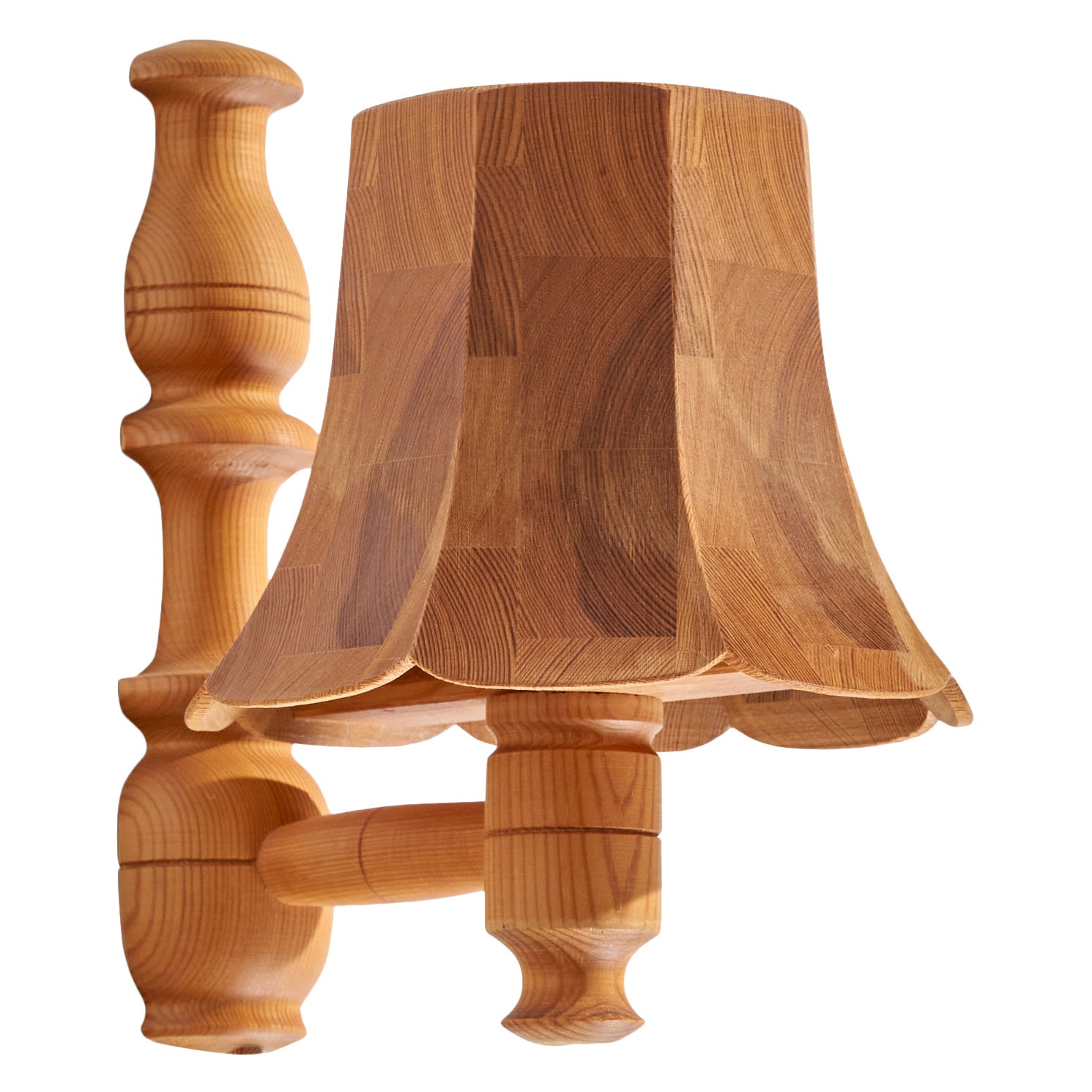 Eino Lundholm, Wall Light, Pine, Sweden, 1970s