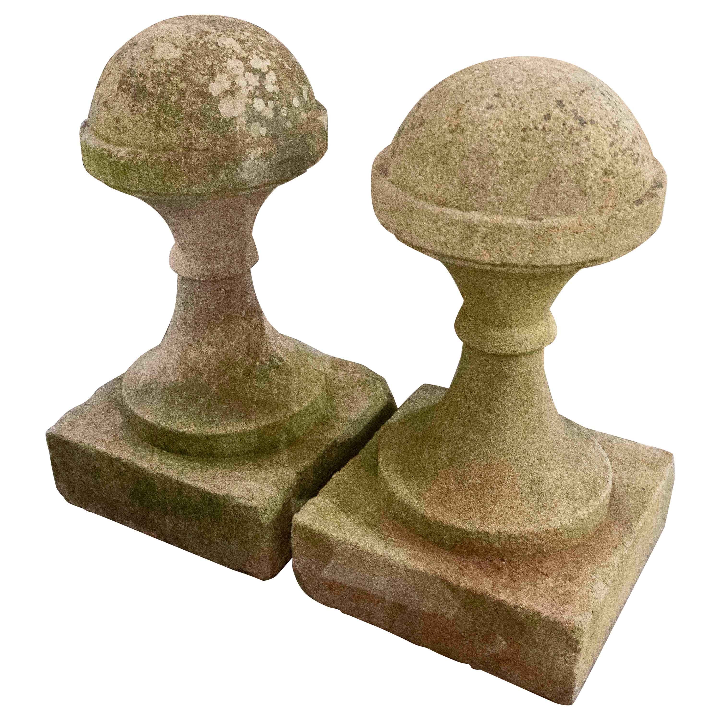 19. Paar portugiesische Bau-Granit-Finials im Angebot