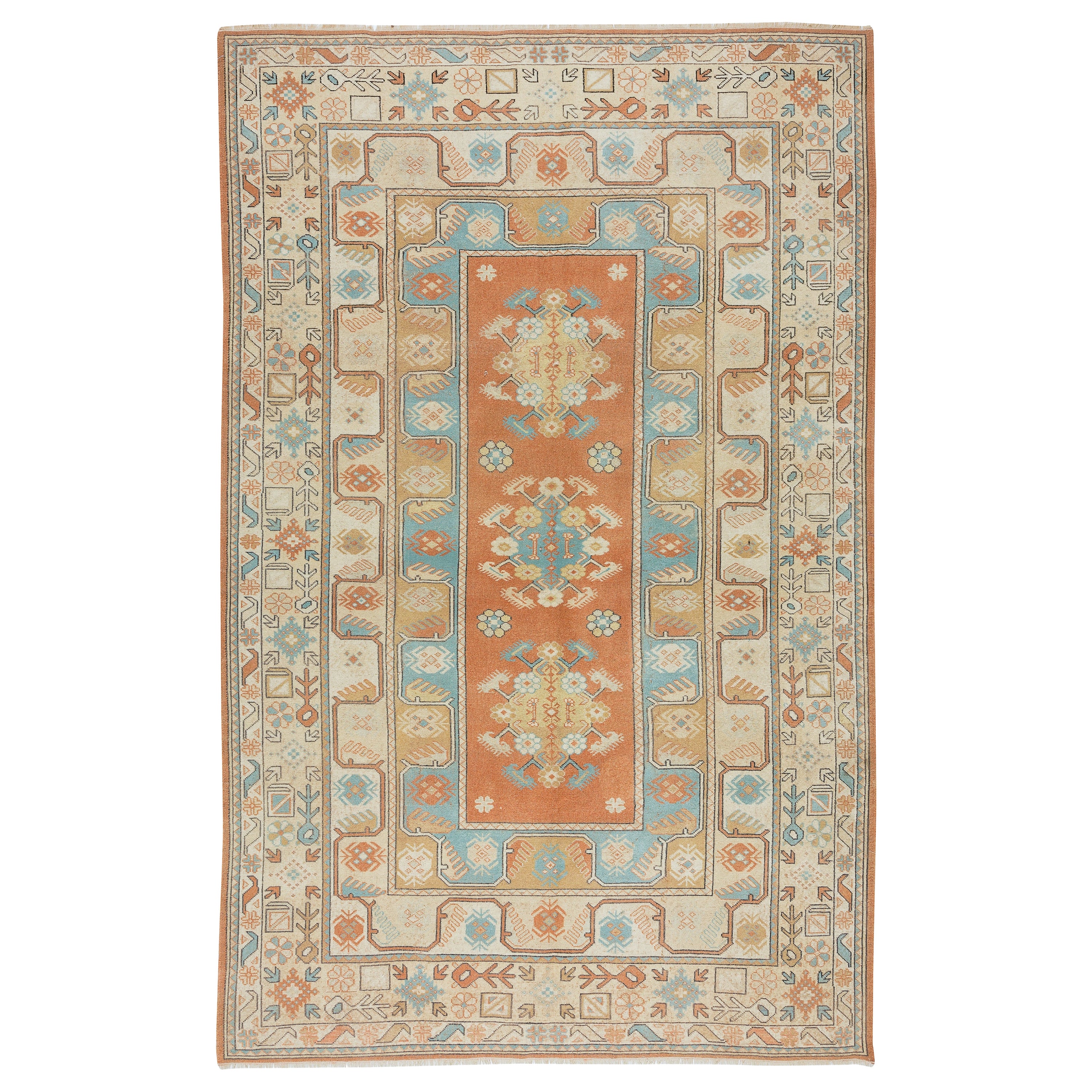 Tappeto d'area contemporaneo fatto a mano 6,5x10 piedi da Milas / Turchia. 100% lana