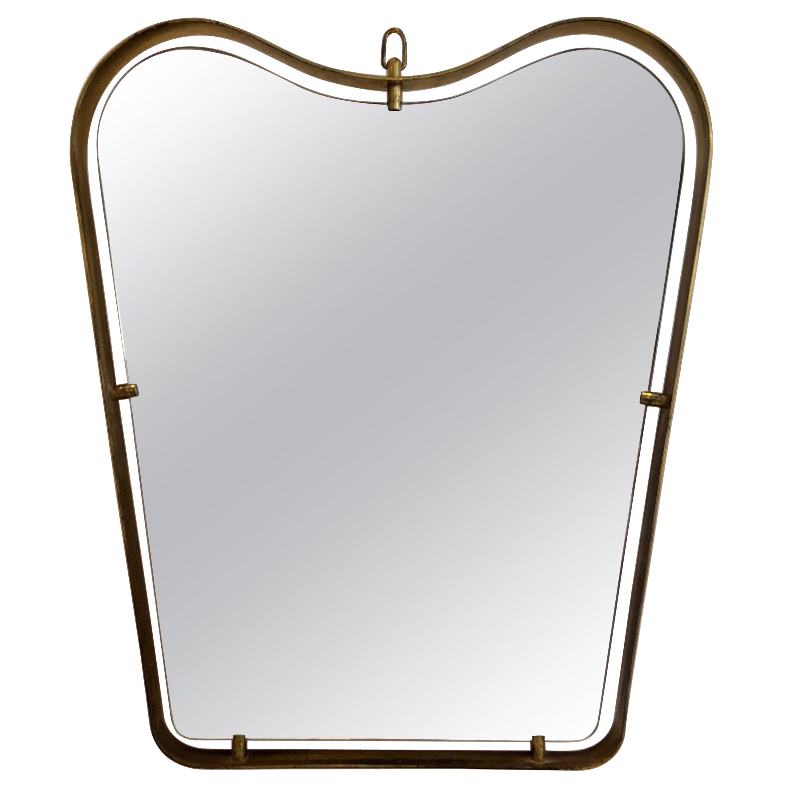 Fontana Arte Brass Mirror, 1950s