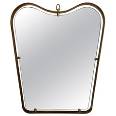 Miroir en laiton de Fontana Arte, années 1950