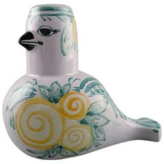 Bjørn Wiinblad Bird from the Blue House, Yellow and Green Glaze, 1985