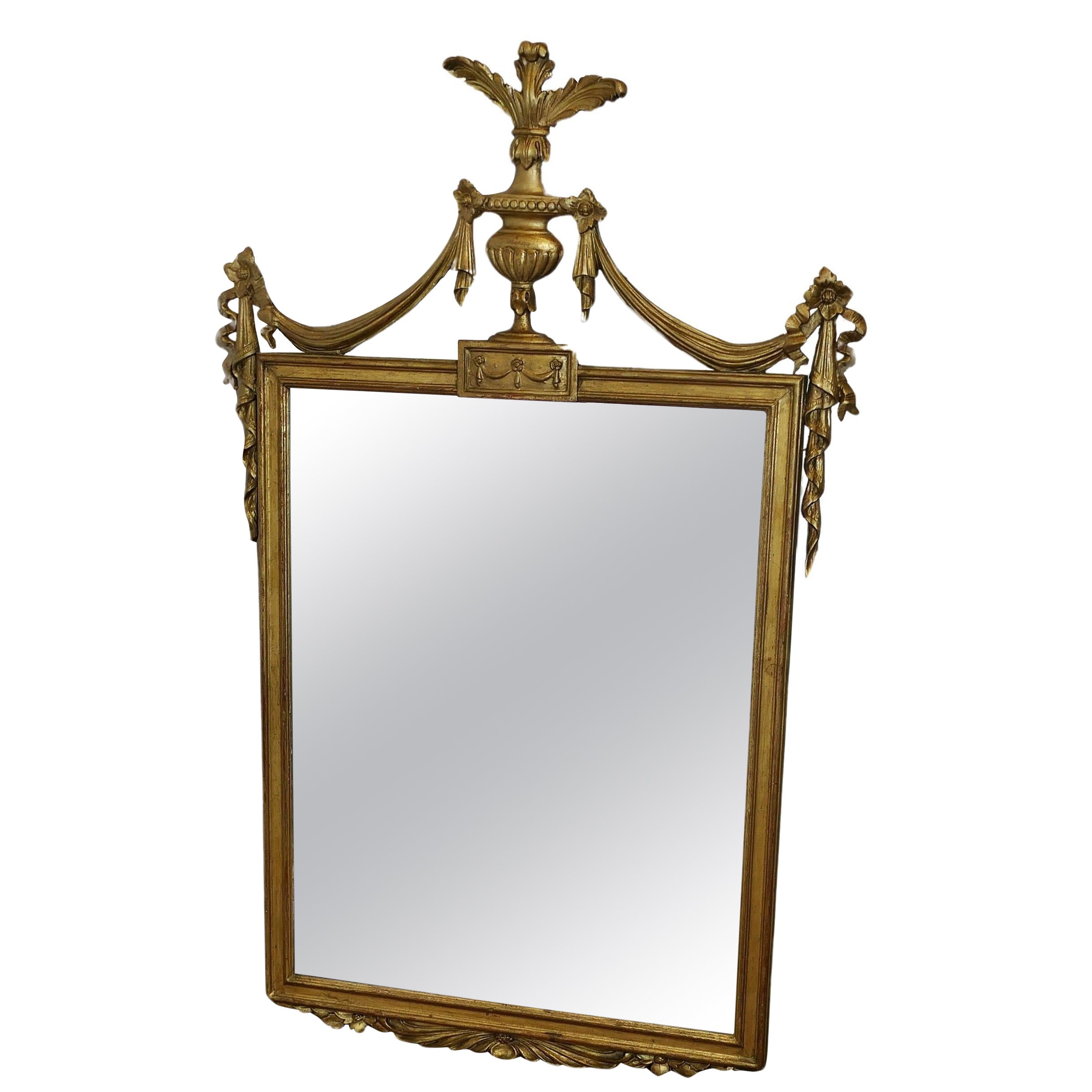 French Napoleon III Style Gilt Wall Mirror