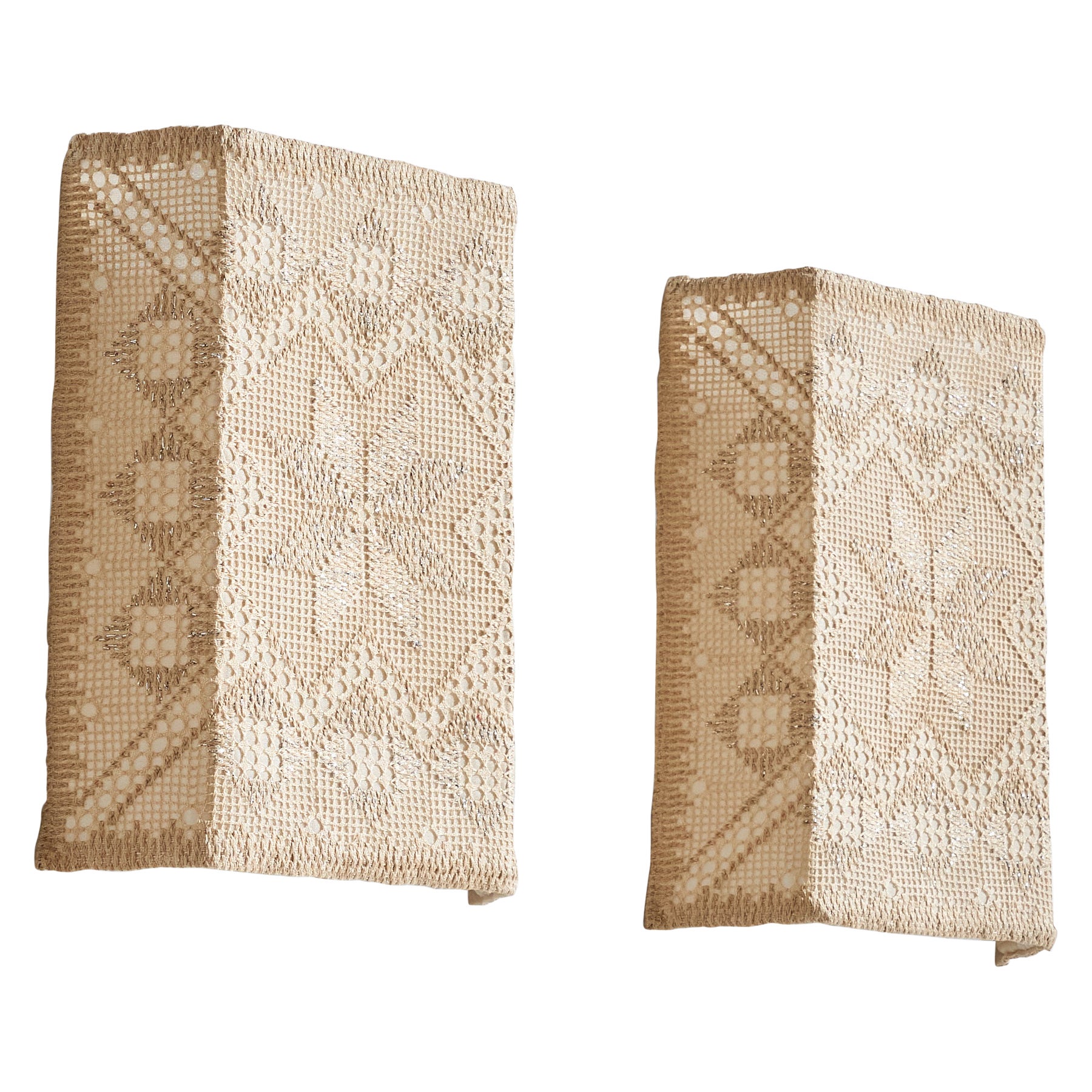 Swedish Designer, Wall Lights, Fabric, Sweden, 1960s