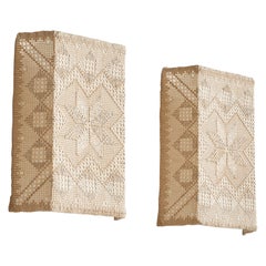 Swedish Designer, Wall Lights, Fabric, Sweden, 1960s