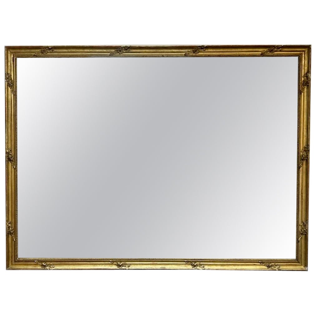 French Gilt-Wood Transitional Mirror