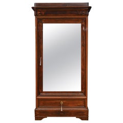 Antique French Rosewood Wardrobe or Bookcase