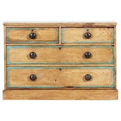 English Regency Painted Pine Chest Drawers