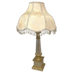 Vintage Italian Florentine Silber und Gold Lampe