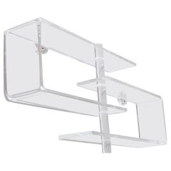 Vintage Two-Tier Lucite Wall-Mounted Shelf