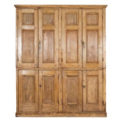 Large 19thC English Estate Made Pine Housekeepers Cupboard