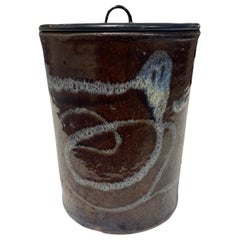 Vase récipient à eau en poterie Mingei de Mashiko Ware, à la manière de Shoji Hamada
