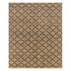 Rug & Kilim: Tappeto in stile marocchino nero con motivi a diamante dorati