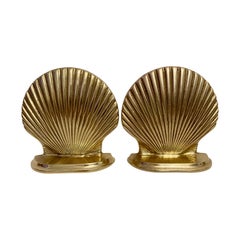 Serre-livres vintage en laiton pour coquillages
