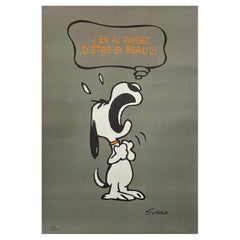 Mid-Century SNOOPY Original Vintage French Poster, 1958 by Schulz