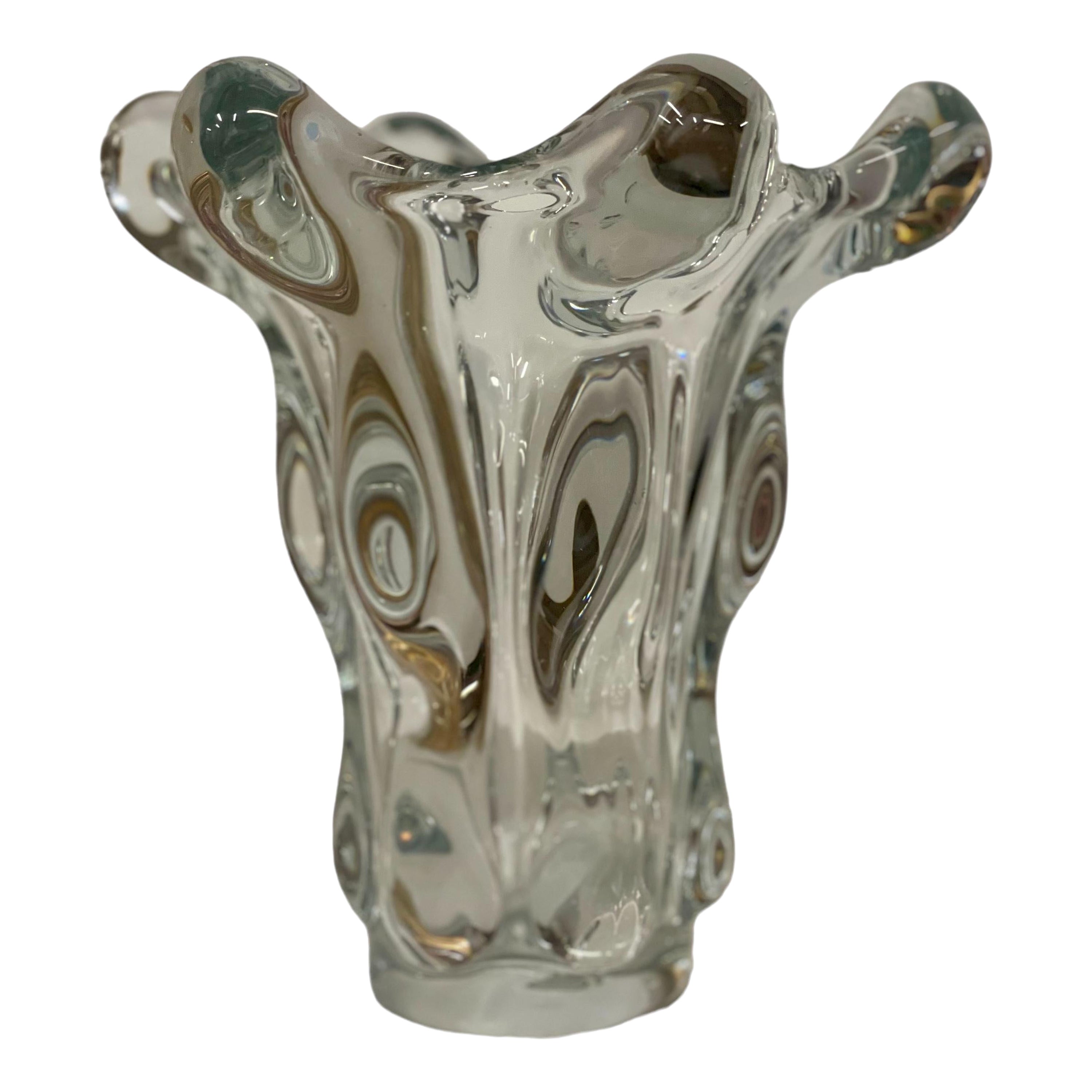 Large Crystal Vase by Art Vannes