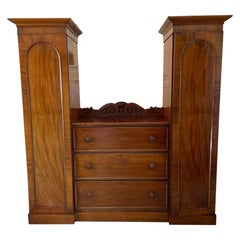 Large Unusual Antique 19th Century William IV Quality Mahogany Wardrobe