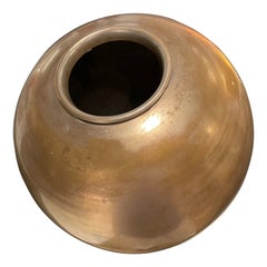 Große Vase aus patiniertem Kupfer im Art déco-Stil, Desny zugeschrieben – Frankreich 1930.