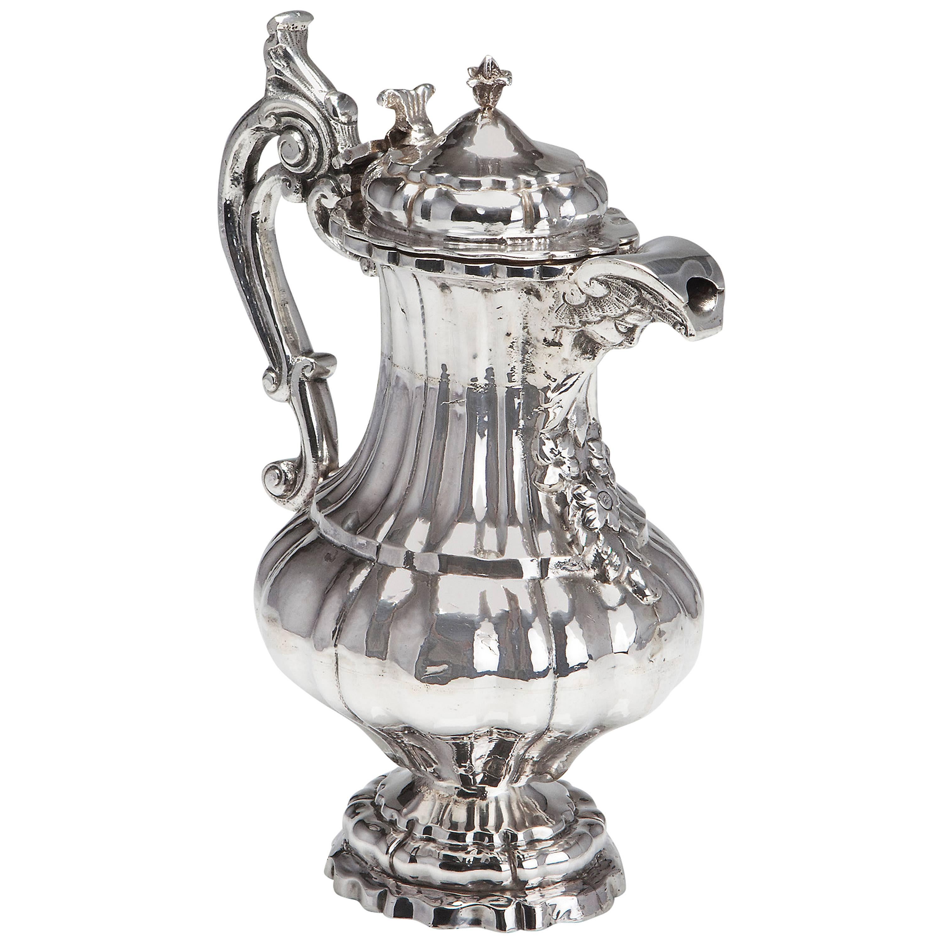 Spanish Covered Silver Jug, 18th Century For Sale