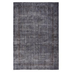 7x10.7 ft Modern Gray Area Rug for Living Room, Handmade Turkish Carpet (tapis turc fait à la main)