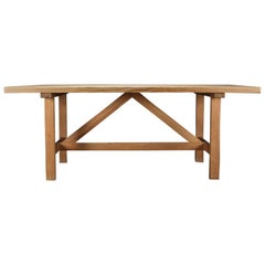Bonita y Maciza Mesa de Comedor de Pino de Oregón con Maravillosa Extensión de Listones