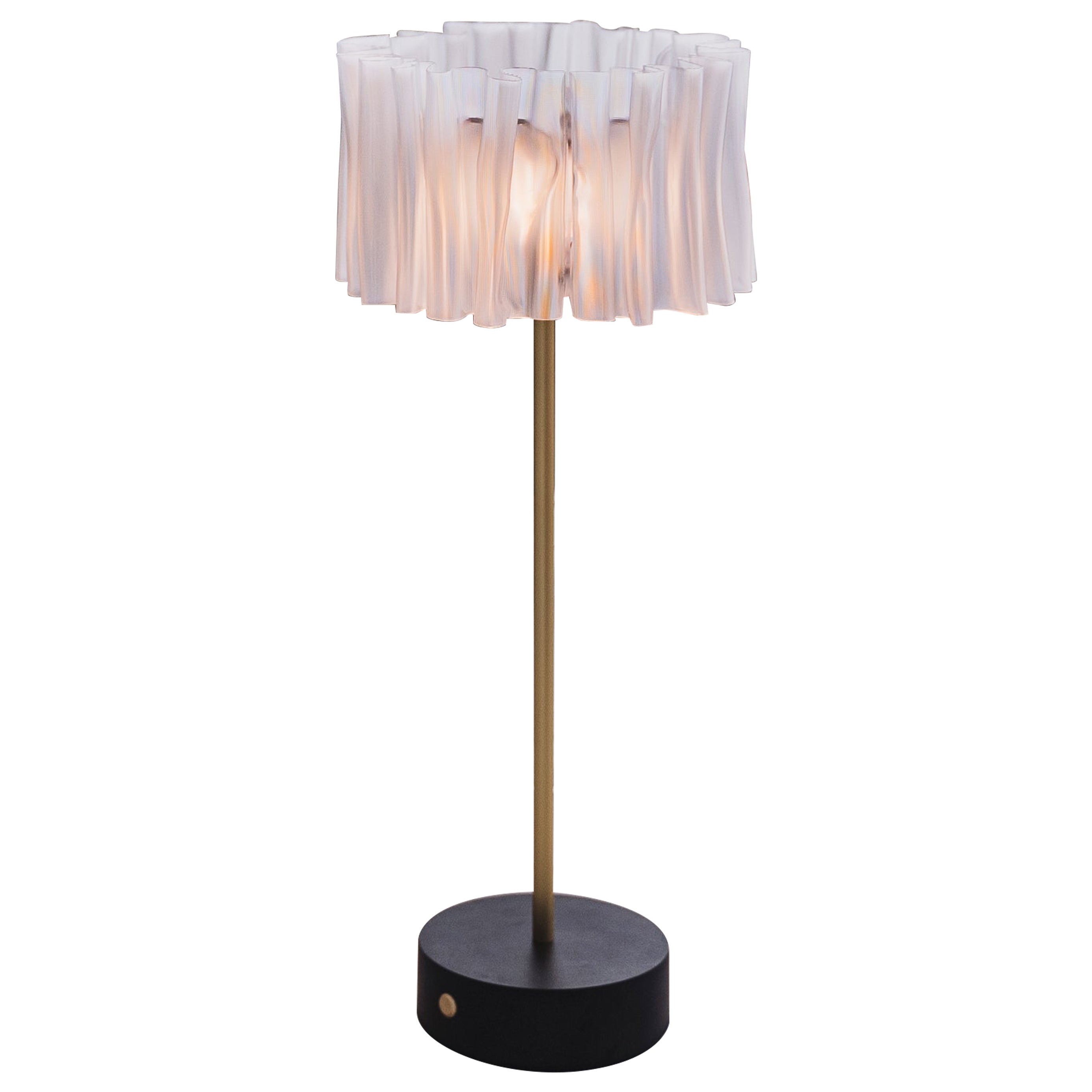 SLAMP Accordéon Battery - Prisma/black Portable Table Lamp by Marc Sadler